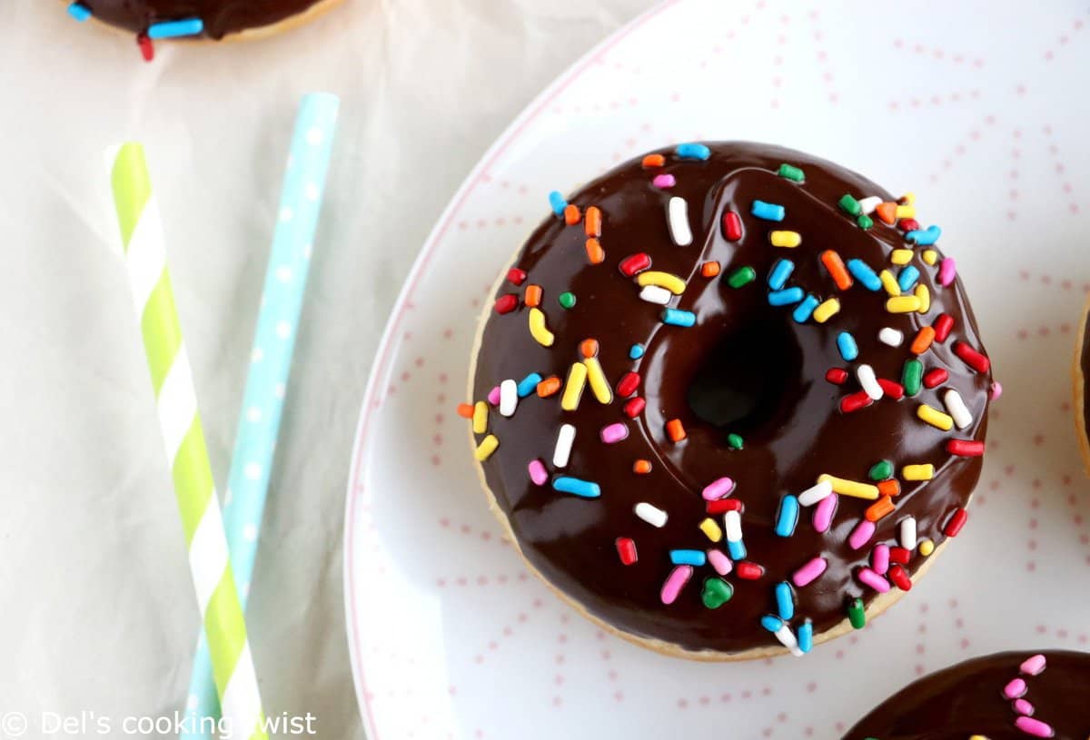 Easy Chocolate Frosted Donuts