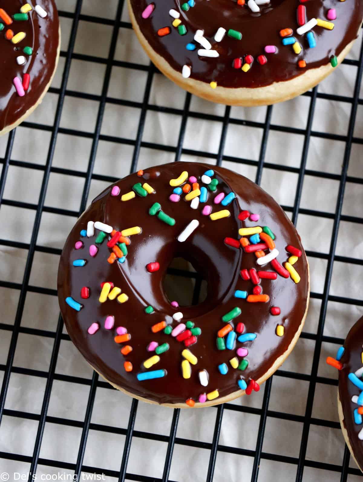 Easy Chocolate Frosted Donuts