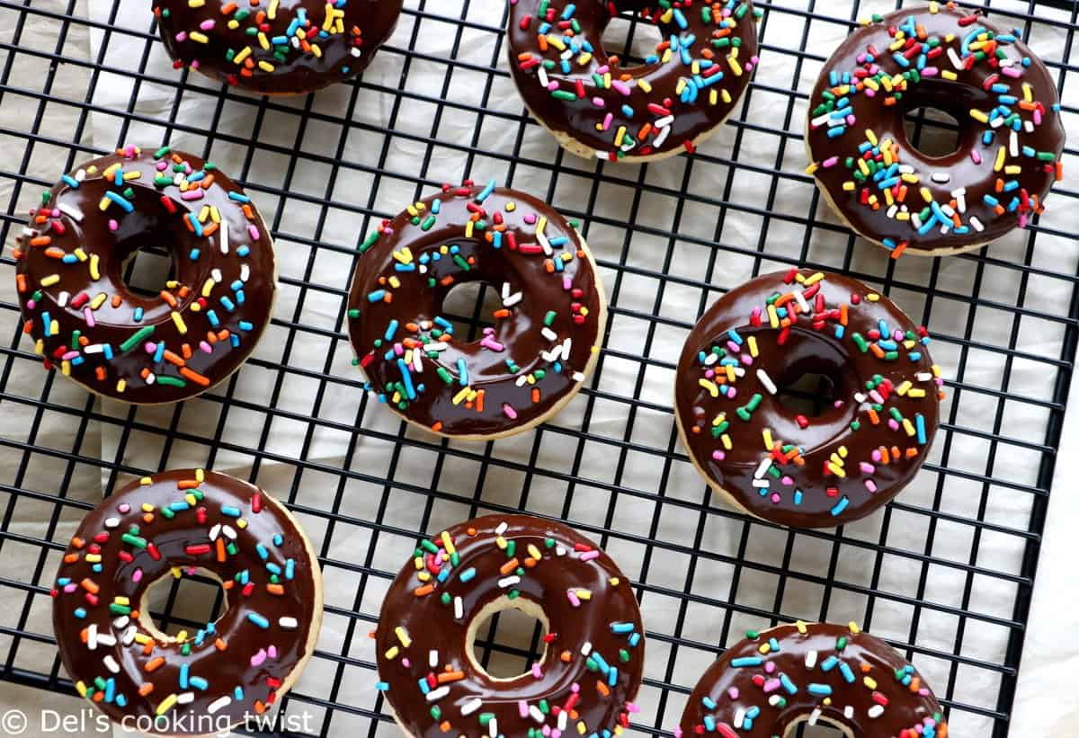 Easy Chocolate Frosted Donuts