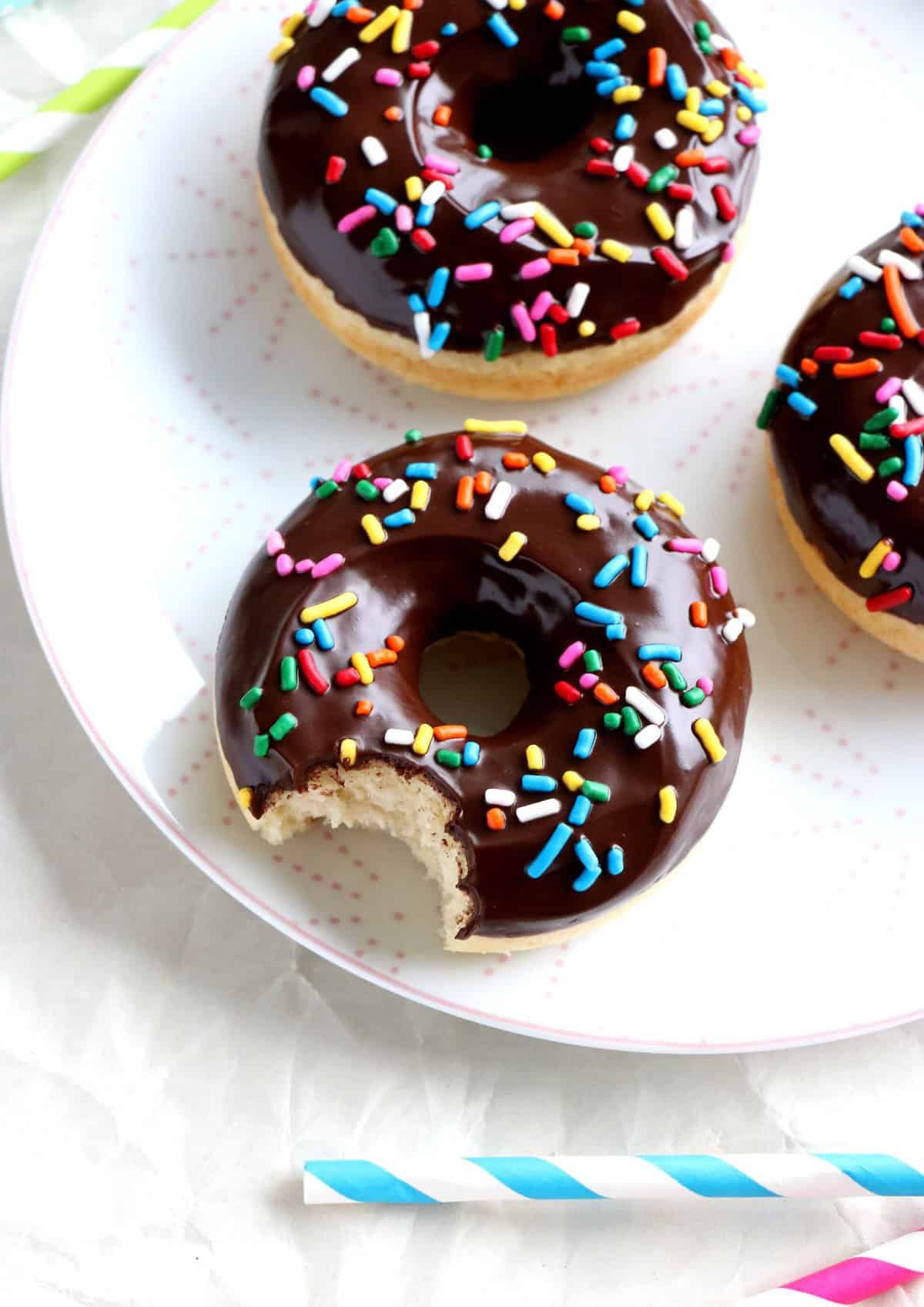 Easy Chocolate Frosted Donuts