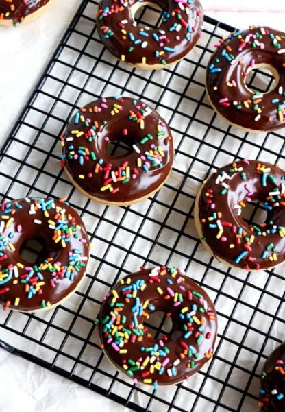 Easy Chocolate Frosted Donuts