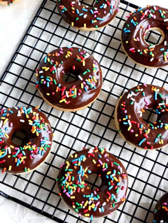Easy Chocolate Frosted Donuts