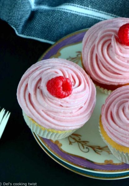Raspberry Rosewater Cupcakes