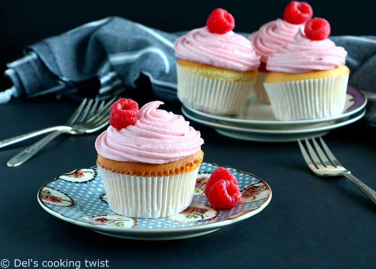 Raspberry Rosewater Cupcakes