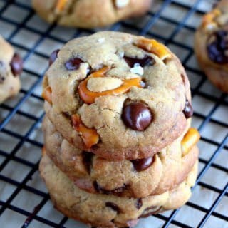 Salted Pretzel Chocolate Chip Cookies