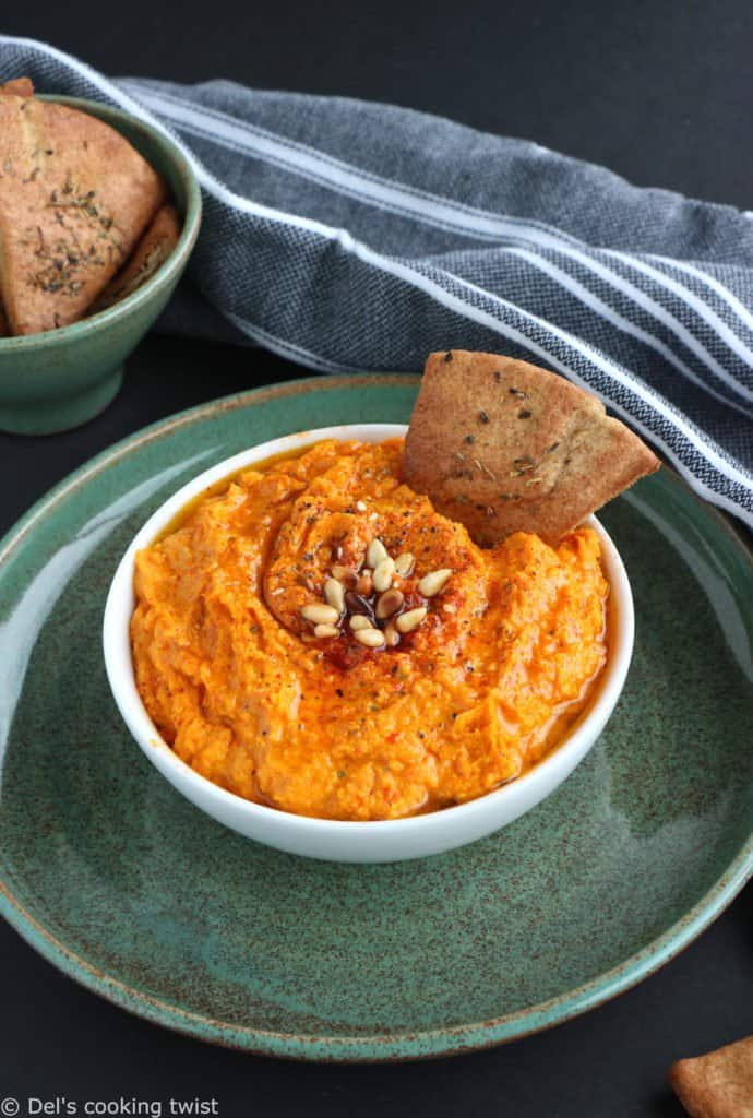 Carrot and Turmeric Hummus Del's cooking twist