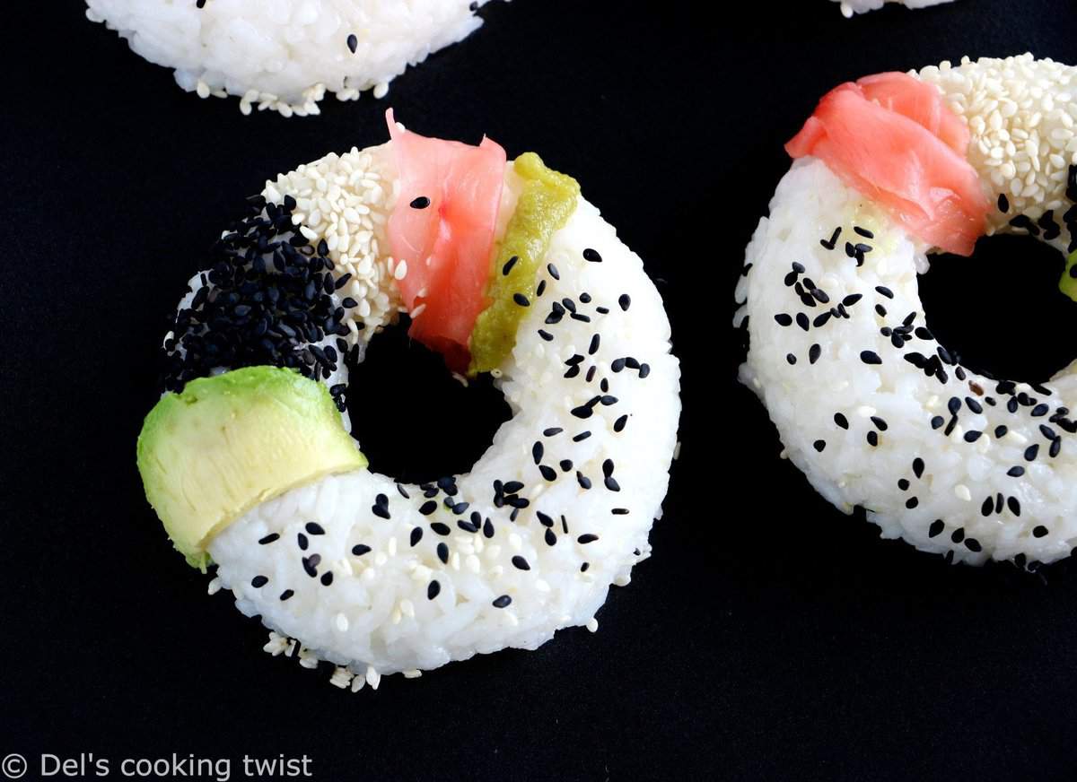 Vegan sushi donuts