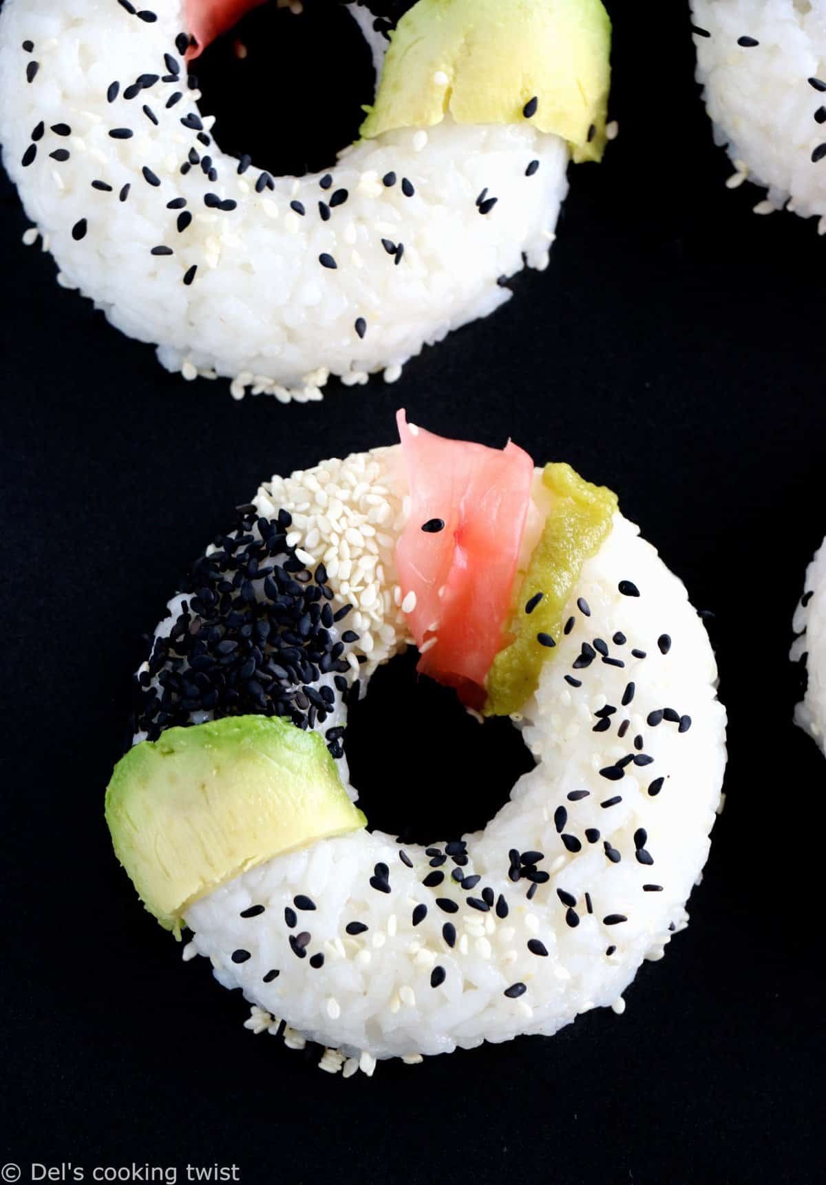 Vegan sushi donuts