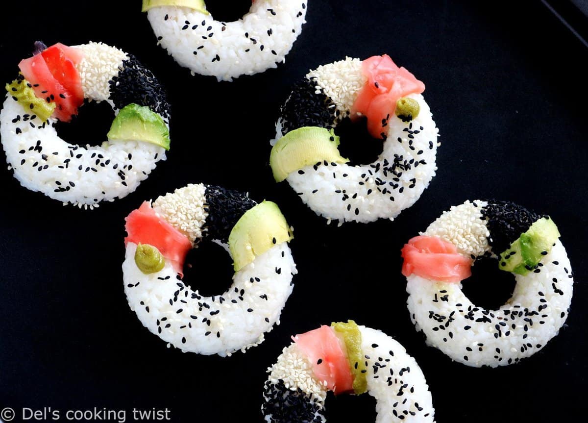 Vegan sushi donuts