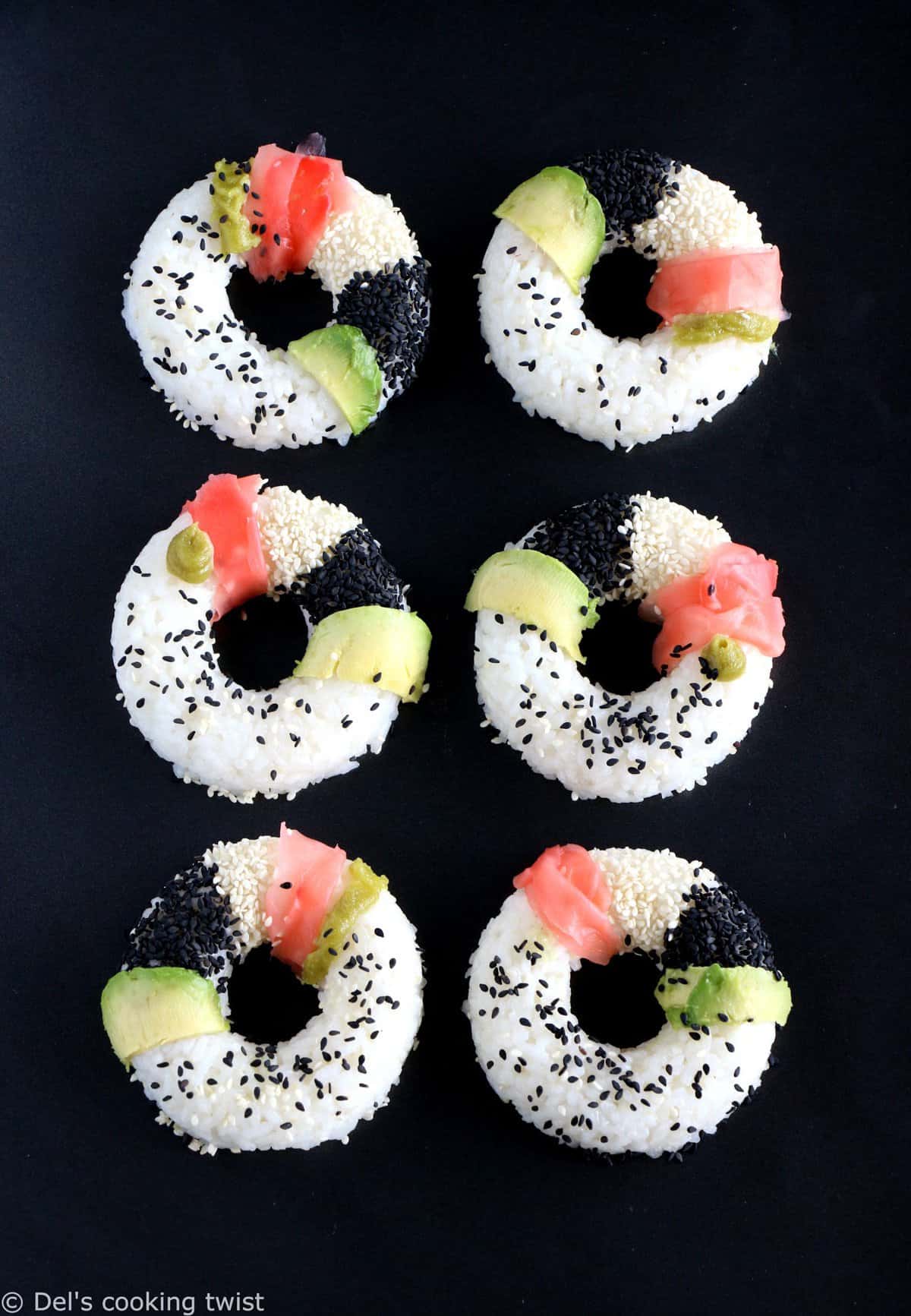 Vegan sushi donuts