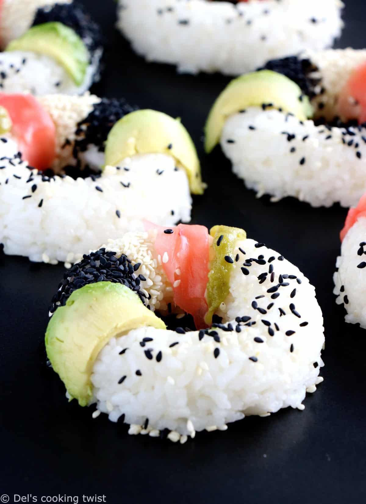 Vegan sushi donuts