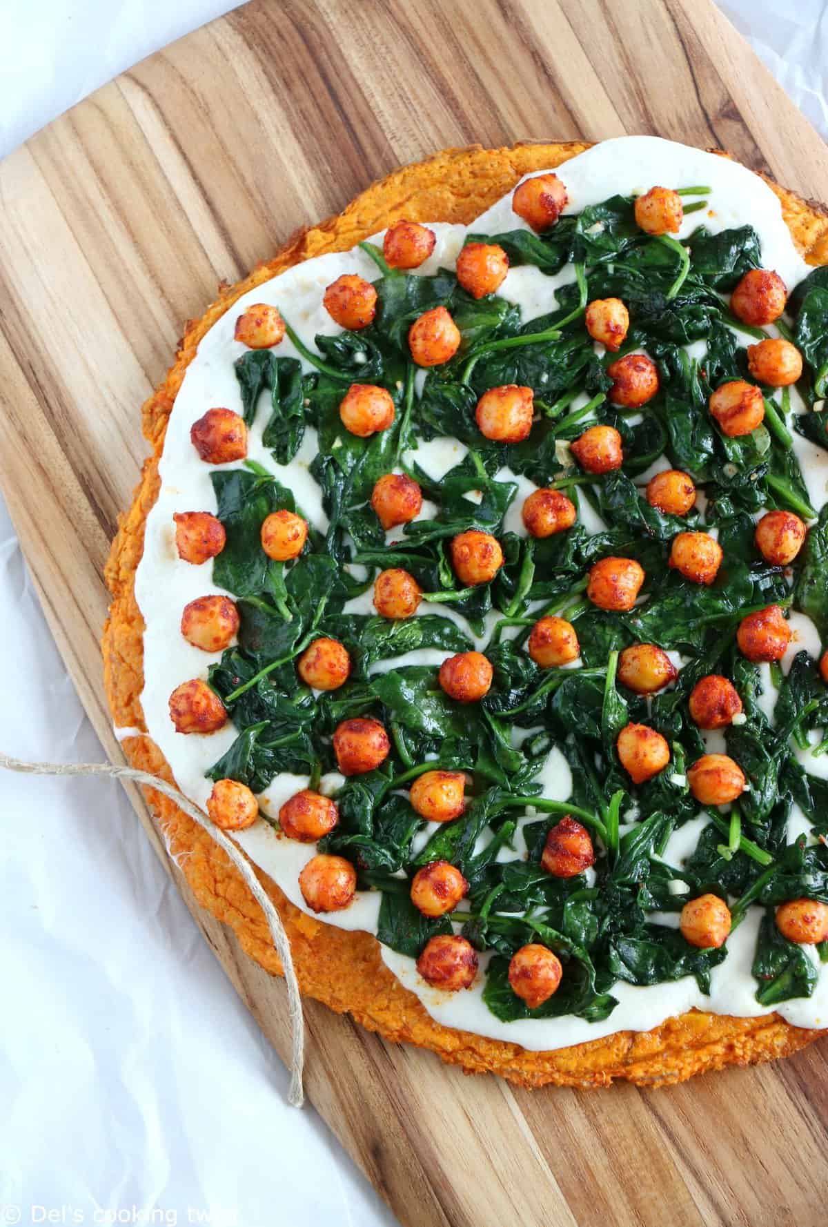 Veggie Sweet Potato Crust Pizza