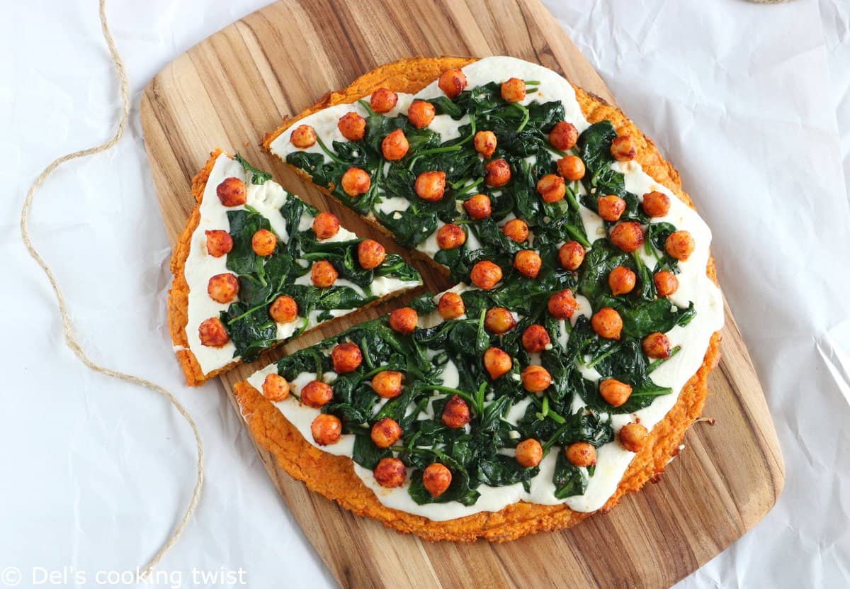 Veggie Sweet Potato Crust Pizza