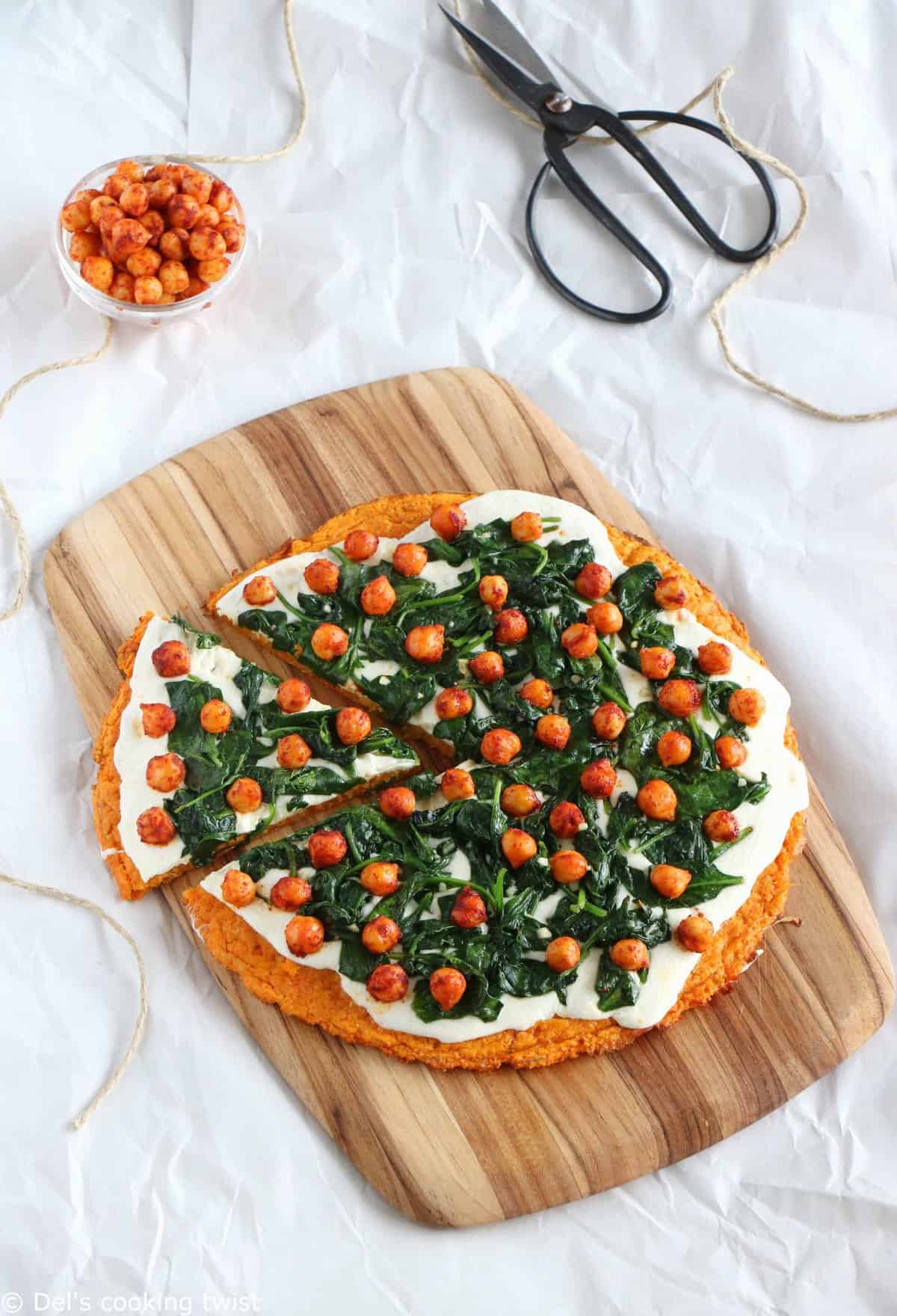 Veggie Sweet Potato Crust Pizza