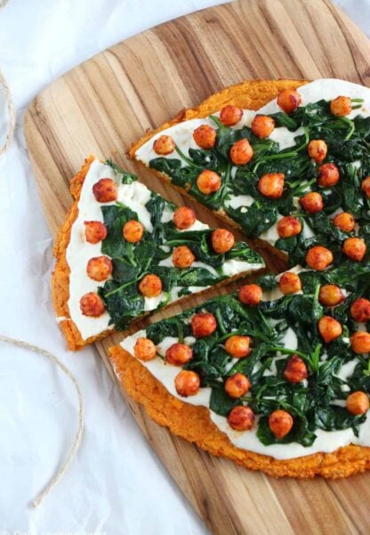 Veggie Sweet Potato Crust Pizza