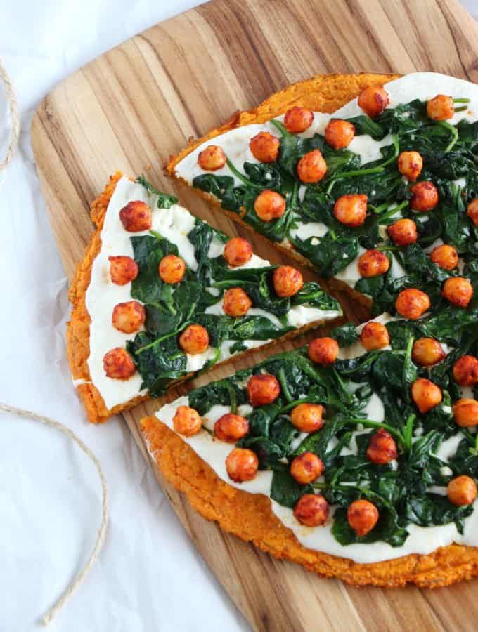 Veggie Sweet Potato Crust Pizza