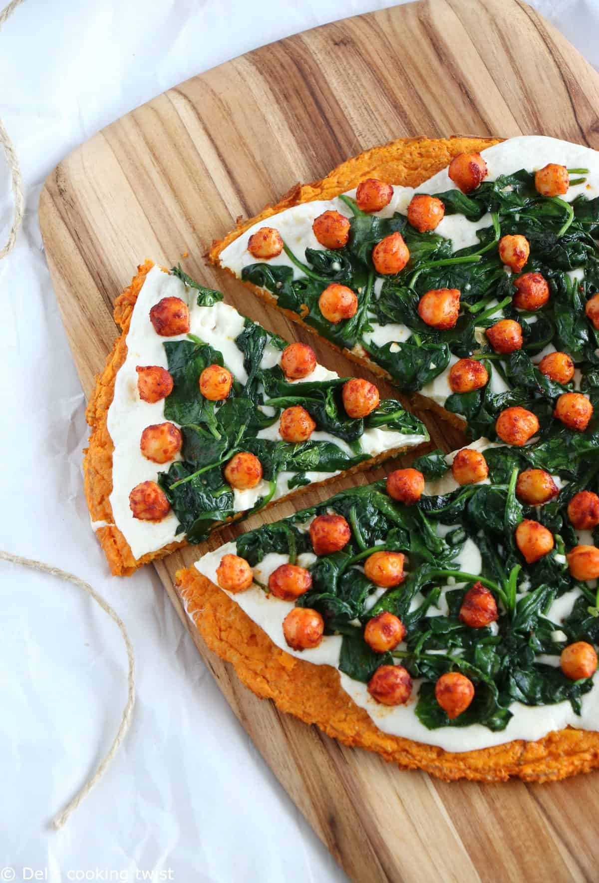 Veggie Sweet Potato Crust Pizza