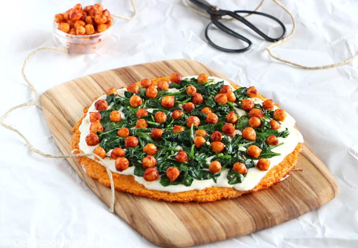 Veggie Sweet Potato Crust Pizza