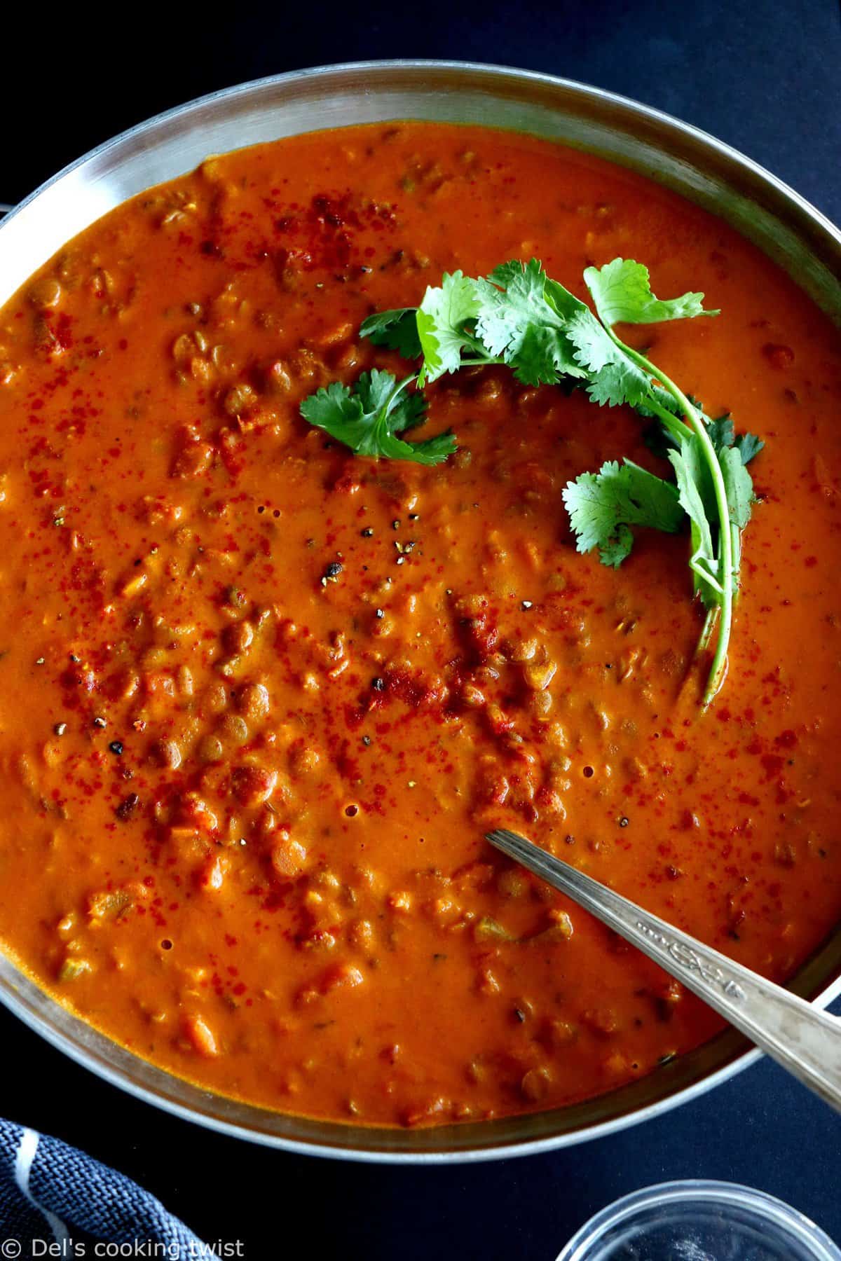 Curry crémeux de lentilles au lait de coco