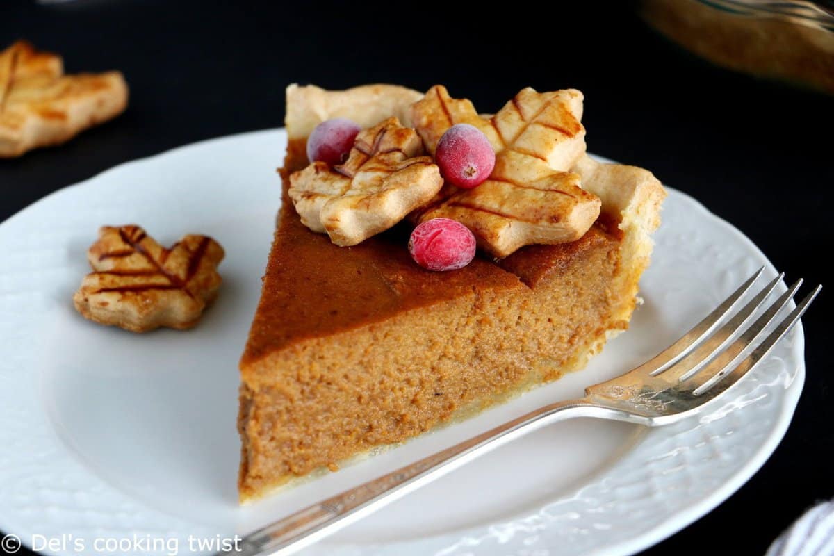 This classic pumpkin pie recipe features a flaky pie crust and a smooth pumpkin filling bursting with pumpkin spice flavors. Using wholesome ingredients only, it's the ultimate Thanksgiving dessert!