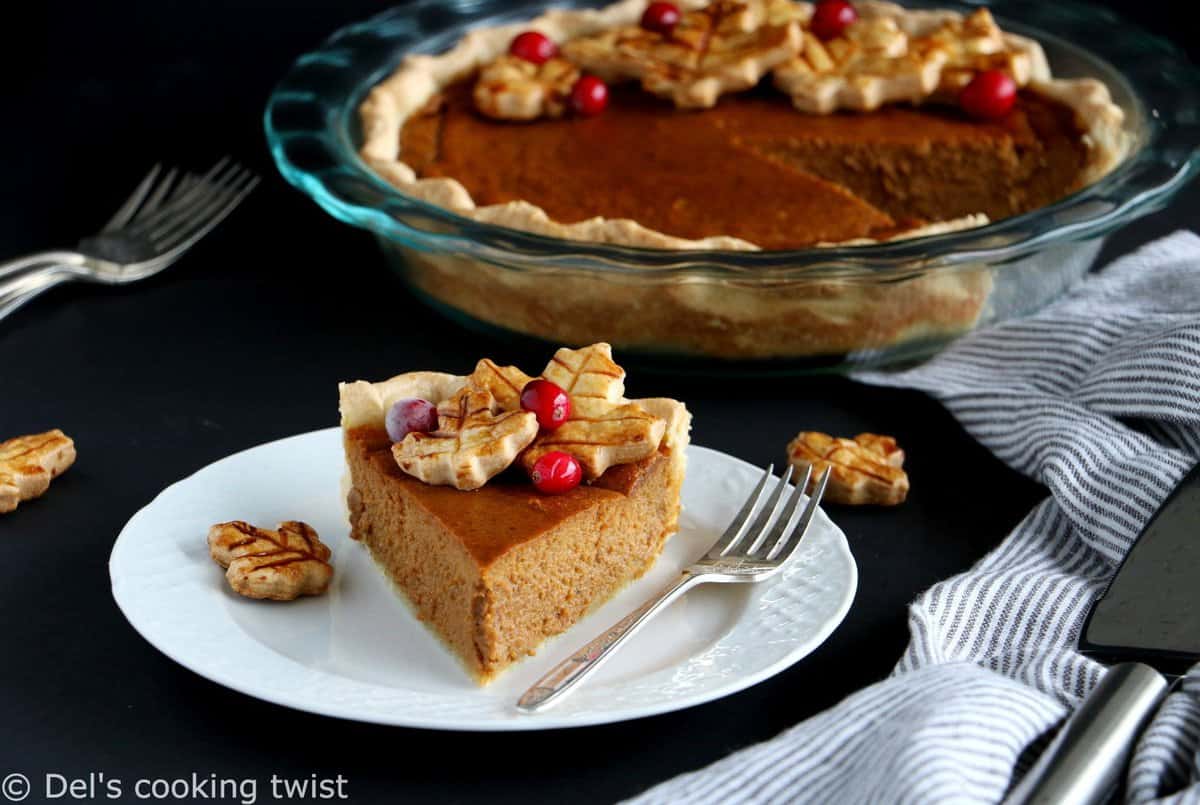 This classic pumpkin pie recipe features a flaky pie crust and a smooth pumpkin filling bursting with pumpkin spice flavors. Using wholesome ingredients only, it's the ultimate Thanksgiving dessert!