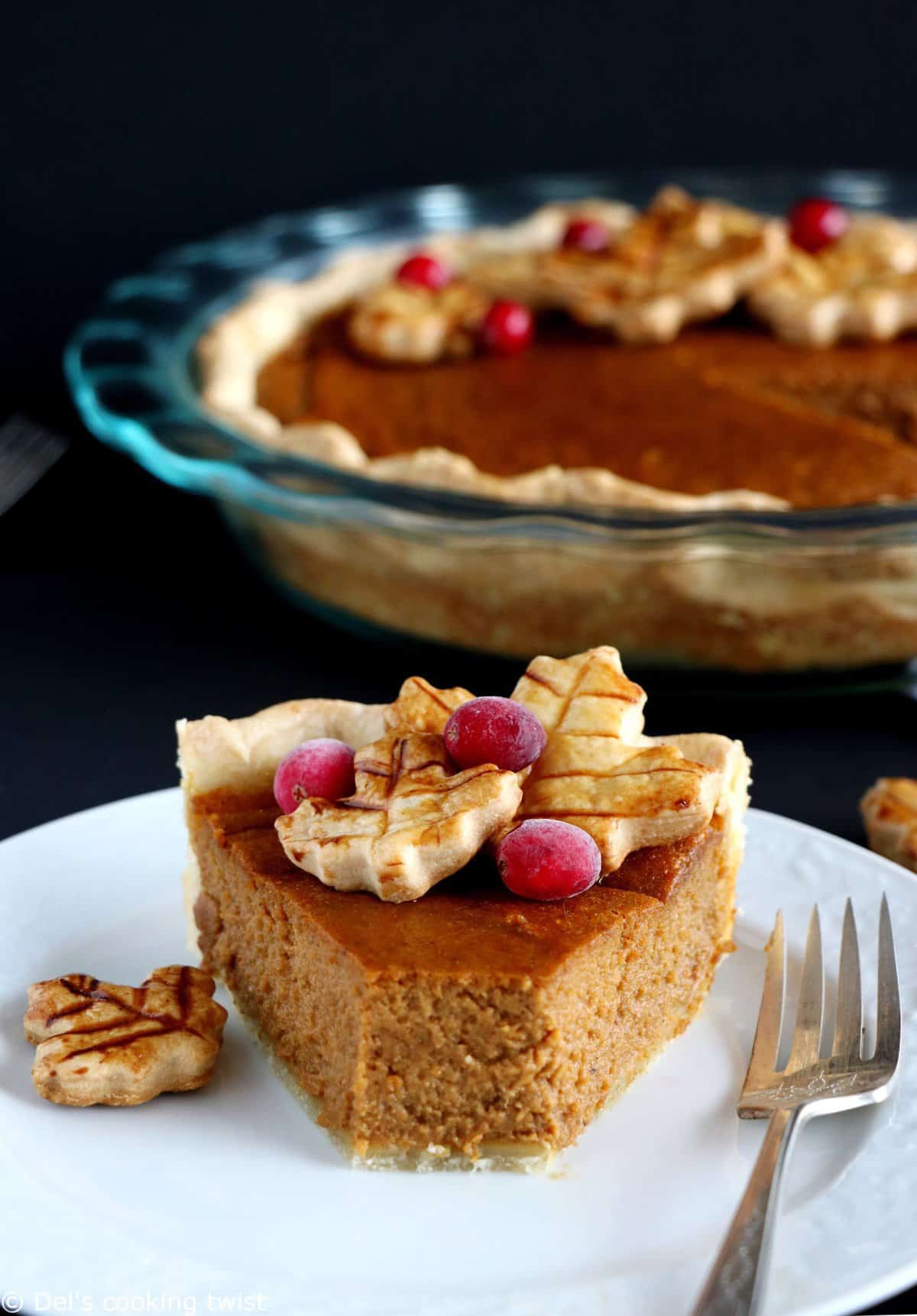 This classic pumpkin pie recipe features a flaky pie crust and a smooth pumpkin filling bursting with pumpkin spice flavors. Using wholesome ingredients only, it's the ultimate Thanksgiving dessert!