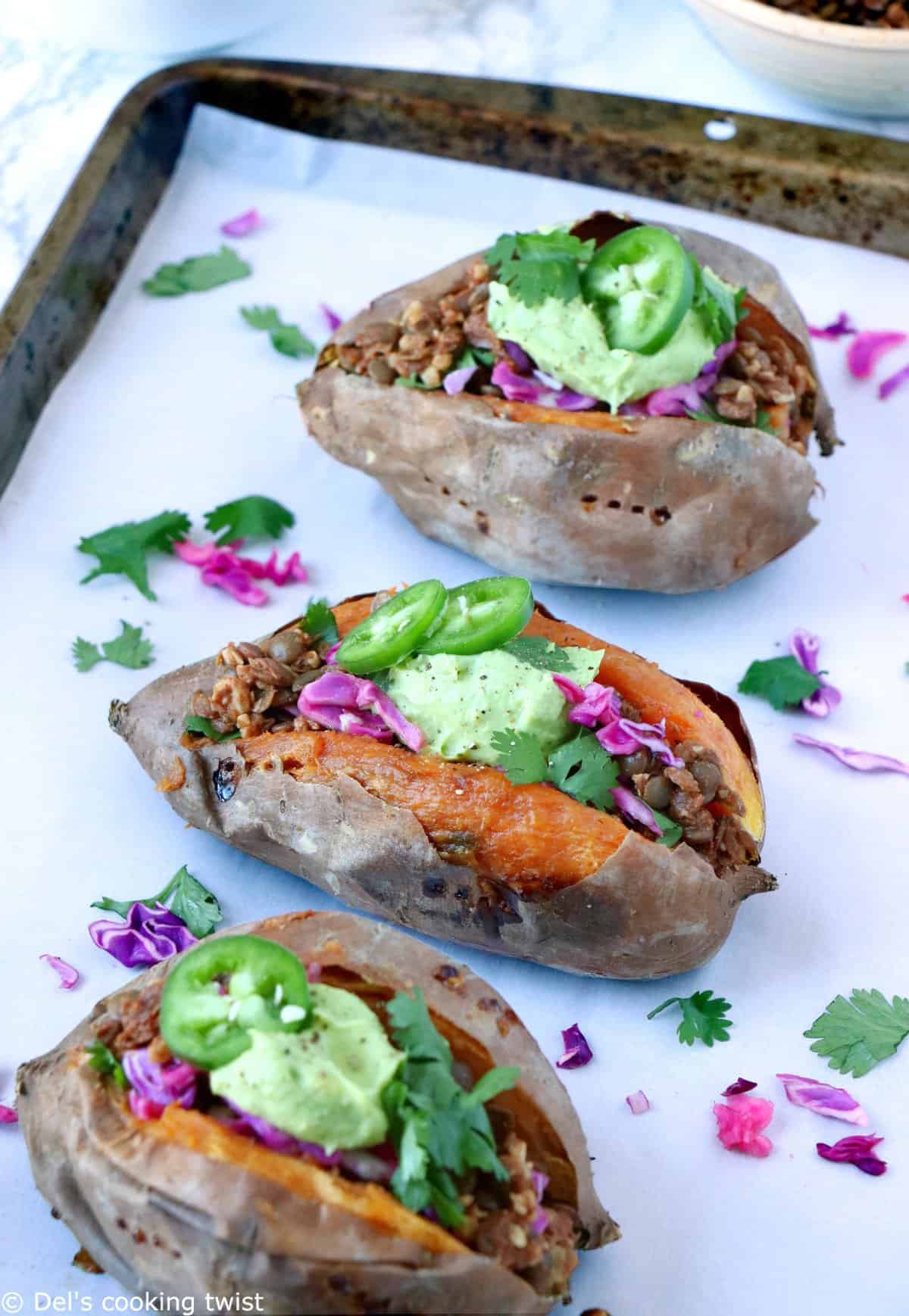 Vegan Taco Stuffed Sweet Potatoes