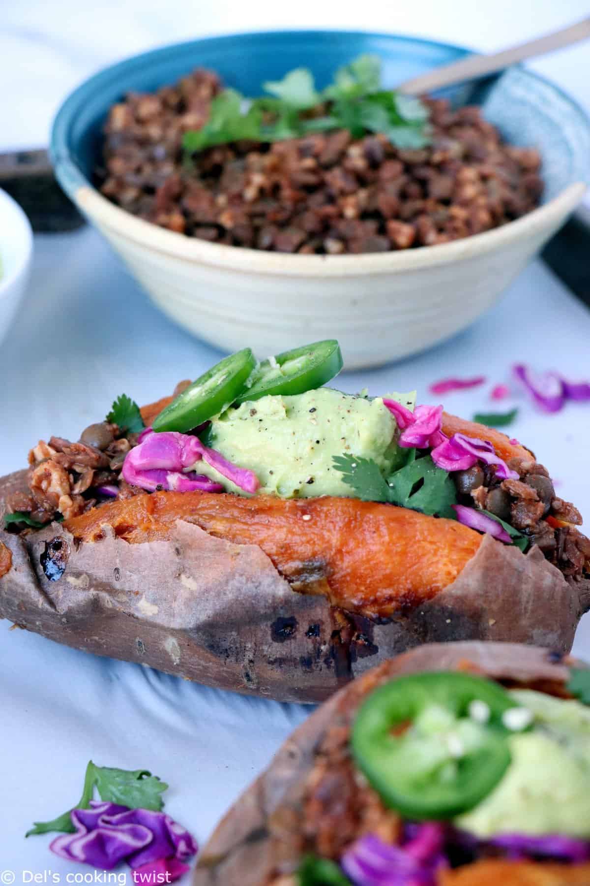 Vegan Taco Stuffed Sweet Potatoes