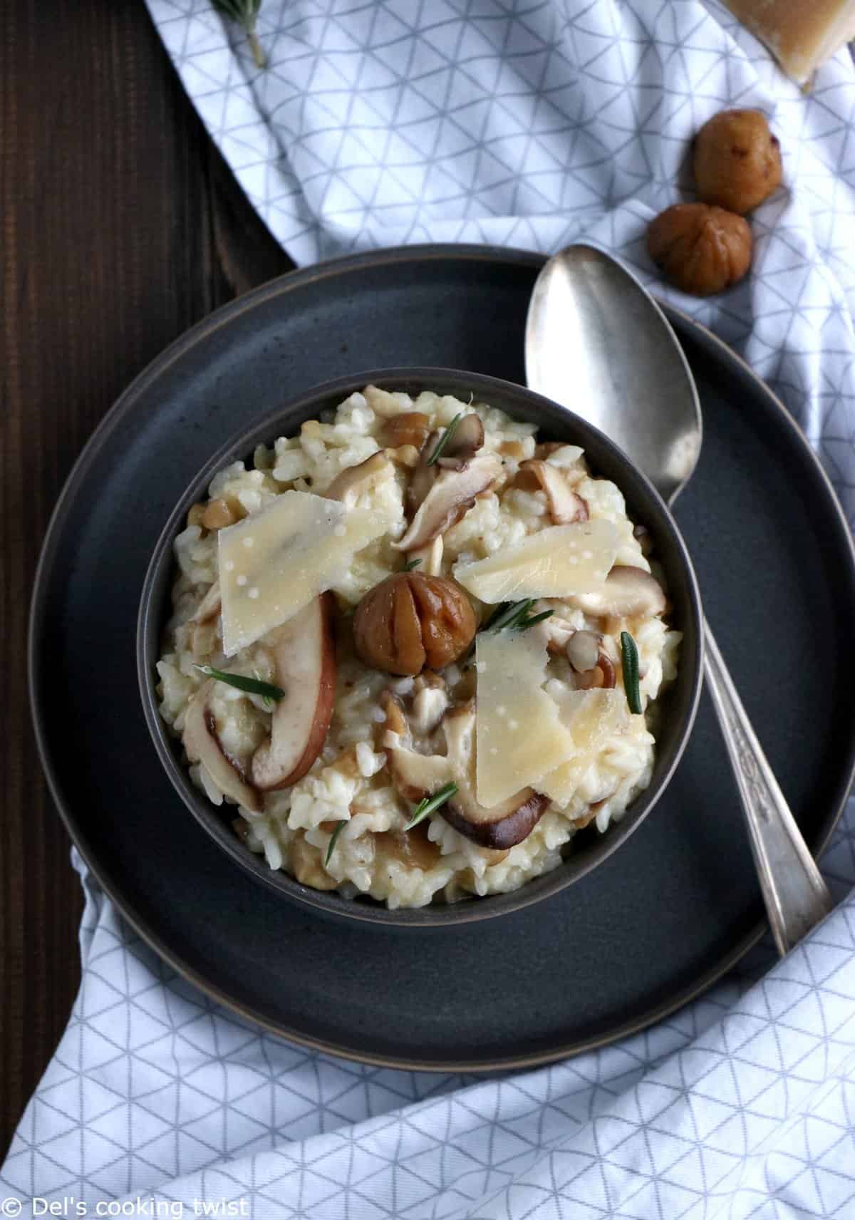 Shiitake Mushroom and Chestnut Risotto