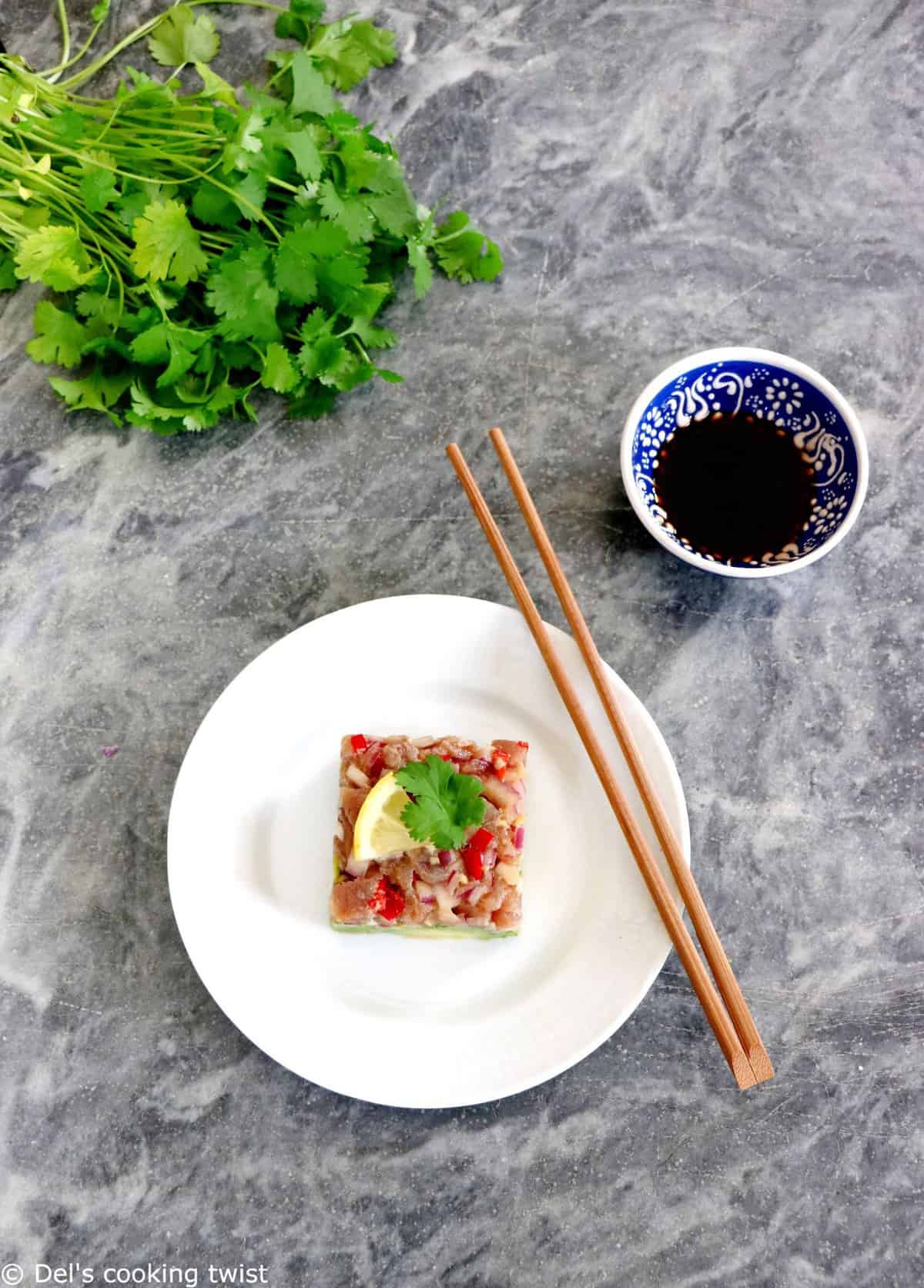 Tuna Tartare with a Ginger Soy Dressing