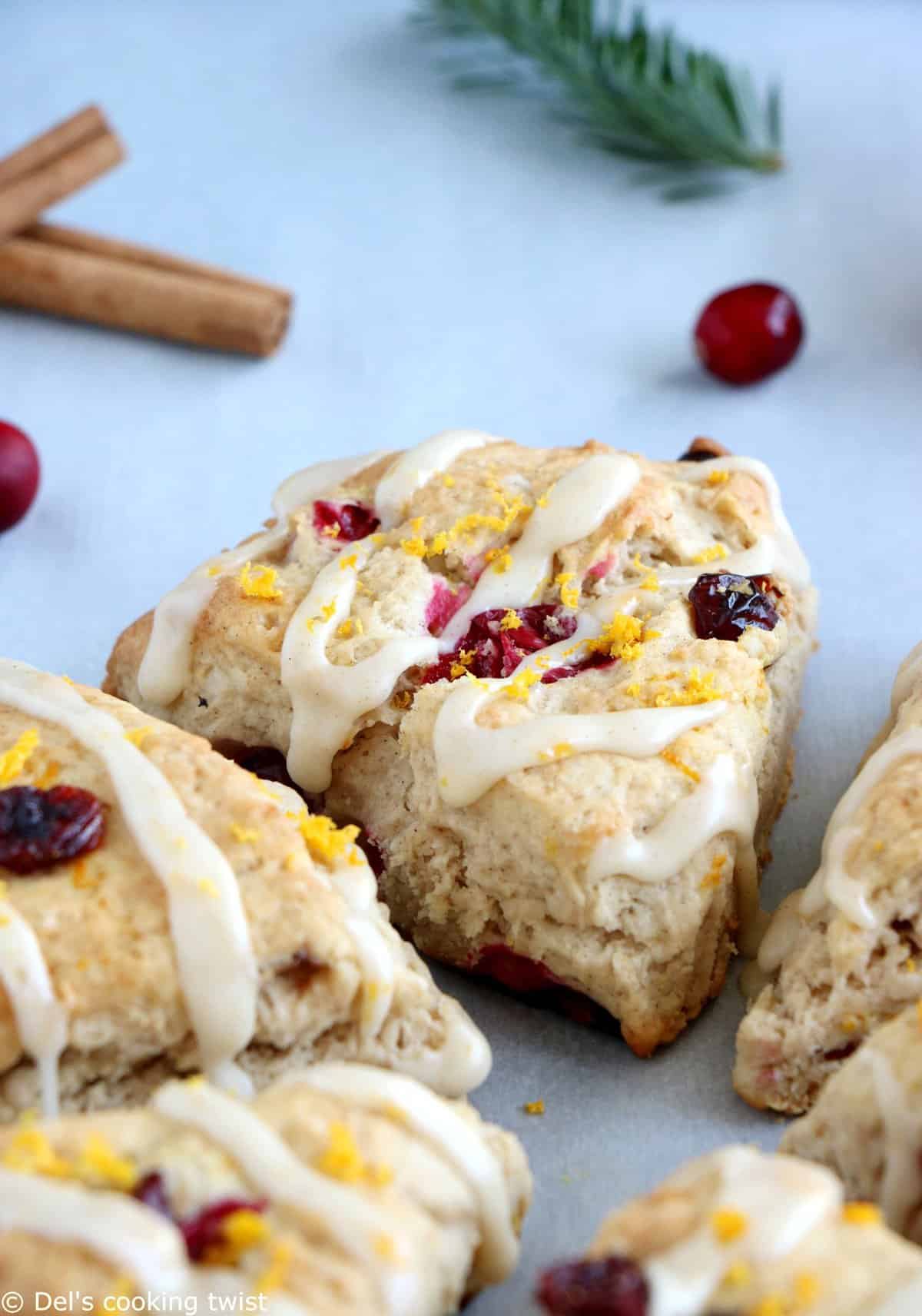 Vegan Orange Cranberry Scones