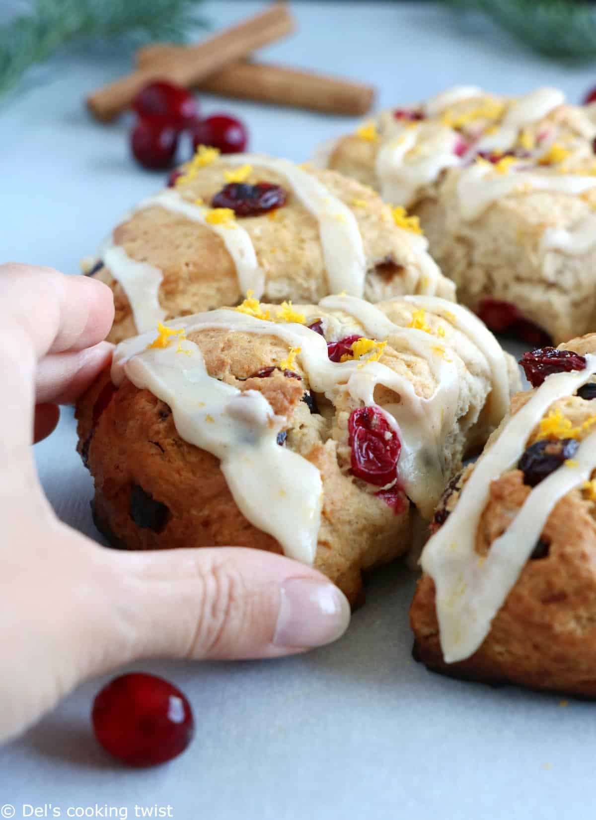 Scones vegan orange et cranberries