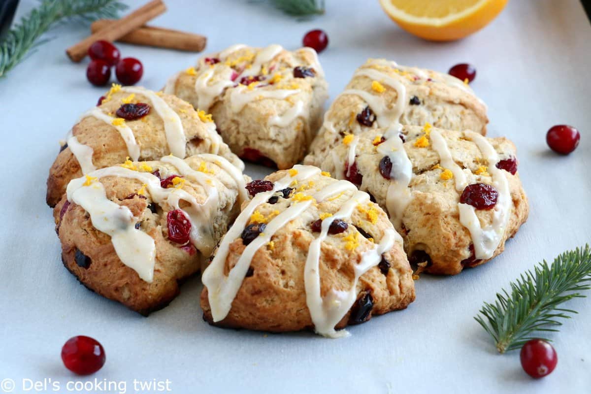 Scones vegan orange et cranberries