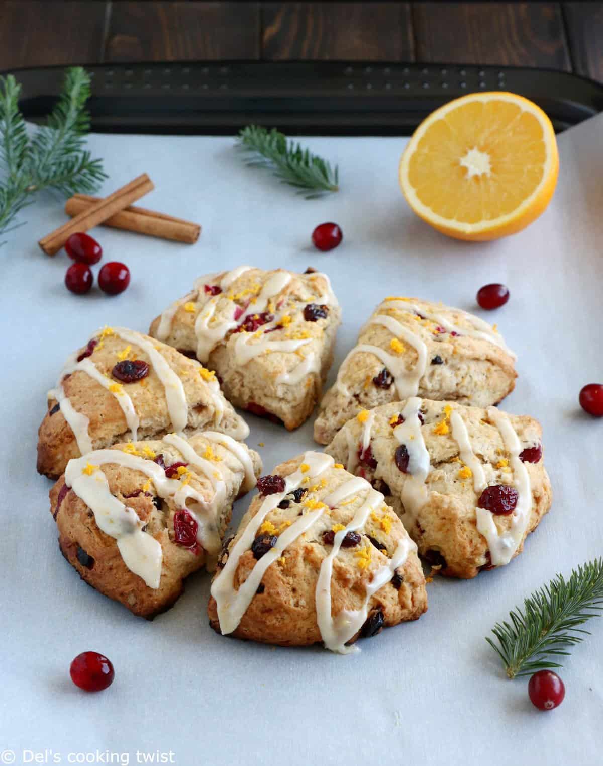 Vegan Orange Cranberry Scones