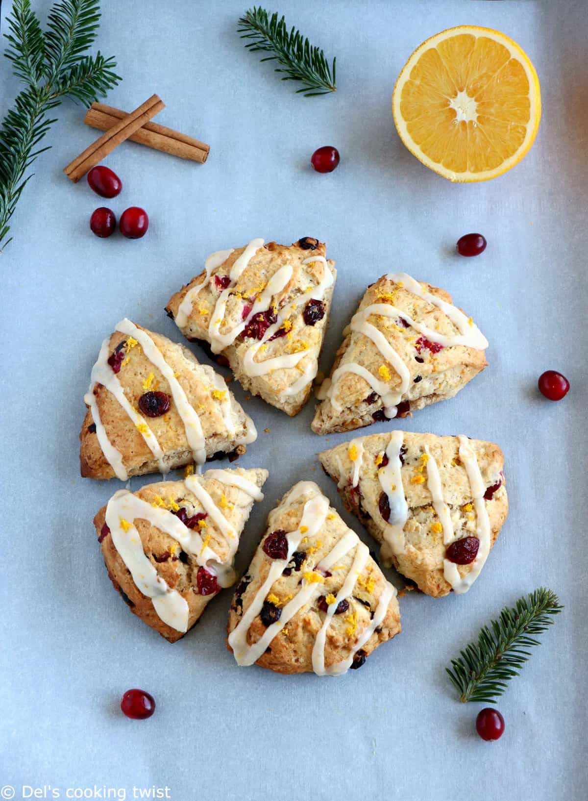 Orange Cranberry Scones (Vegan) - Del&amp;#39;s cooking twist