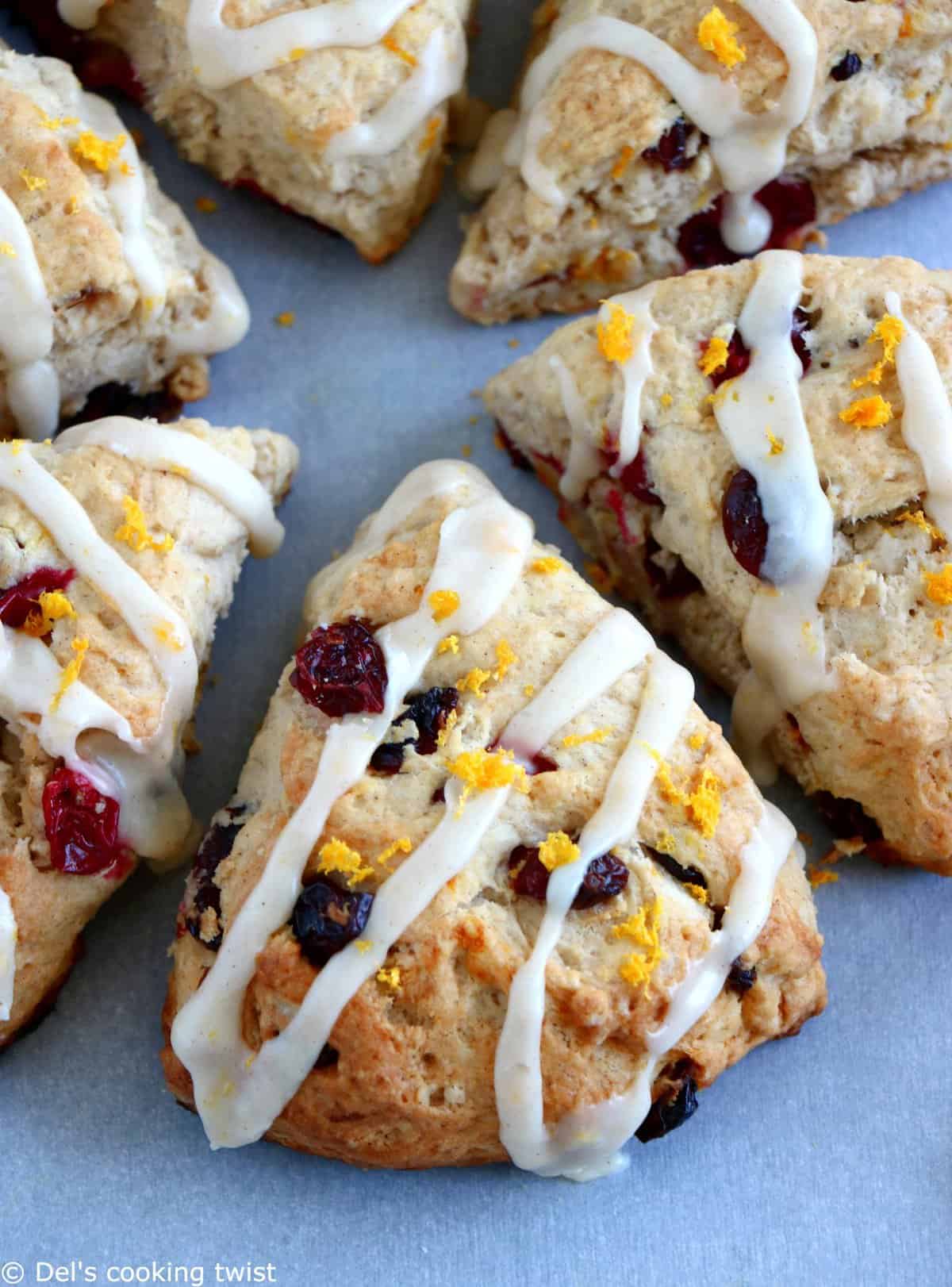 Scones vegan orange et cranberries