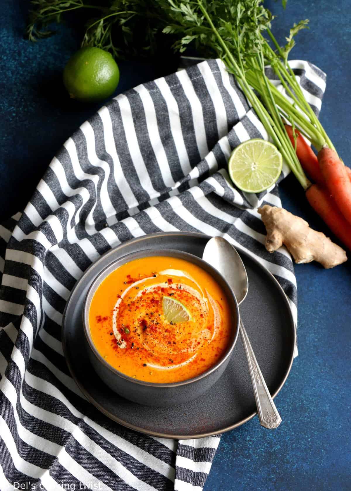 Best Ever Ginger Lime Carrot Soup
