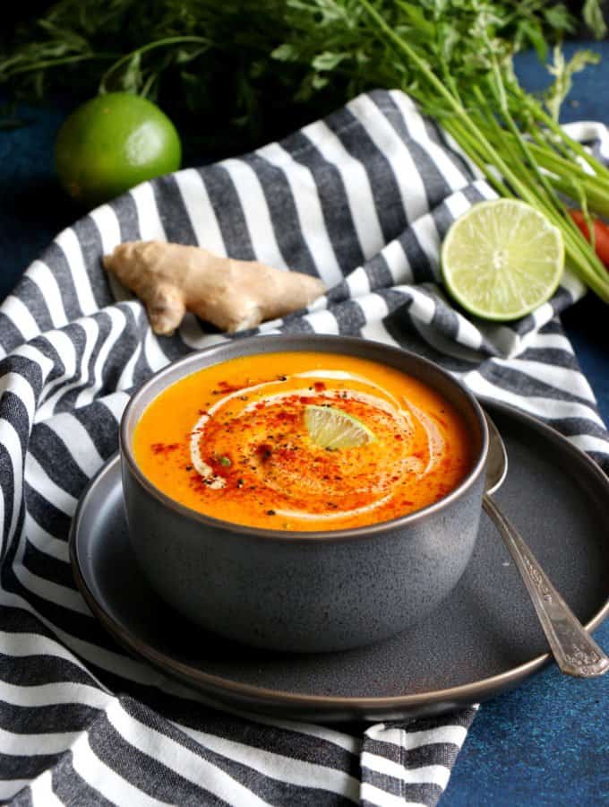 Best Ever Ginger Lime Carrot Soup