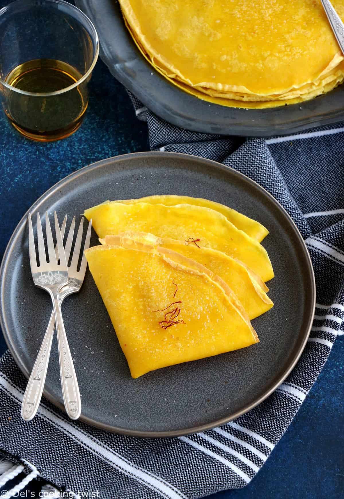 Rum Saffron Crepes