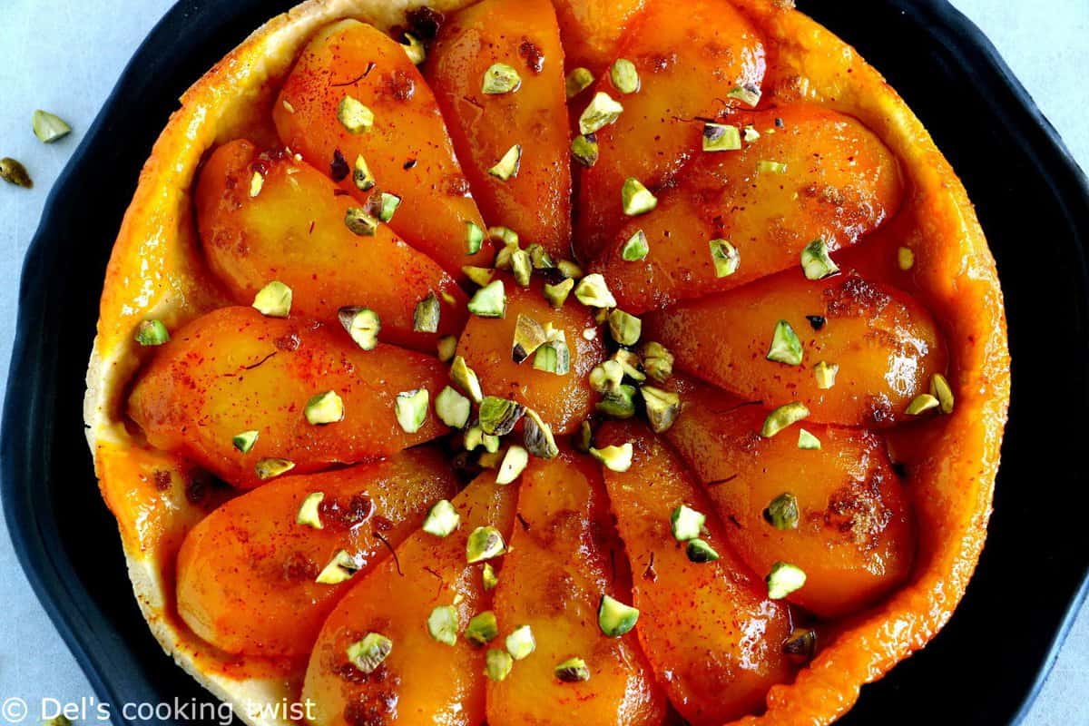 Tarte Tatin de poires au safran