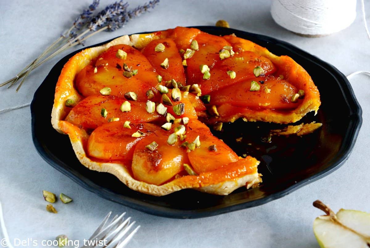 Tarte Tatin de poires au safran