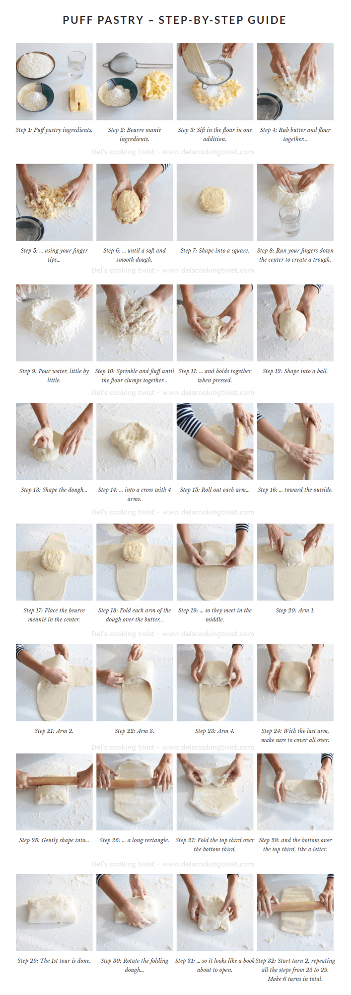 Quick Puff Pastry, Step-By-Step Easy Puff Pastry Recipe