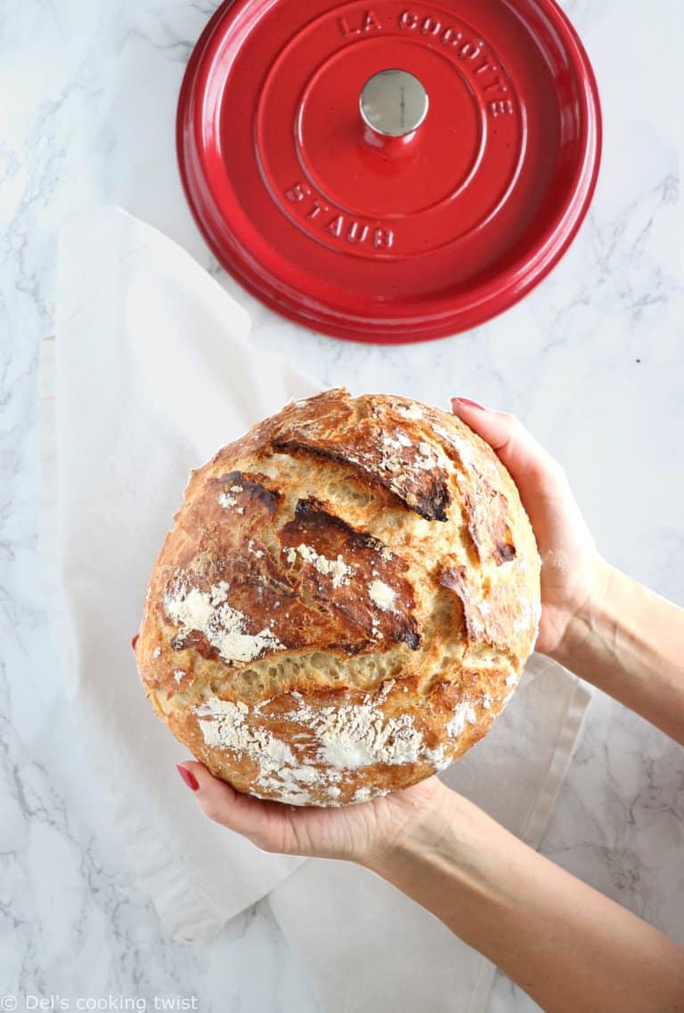 Rosemary & Green Olives NoKnead Bread Del's cooking twist