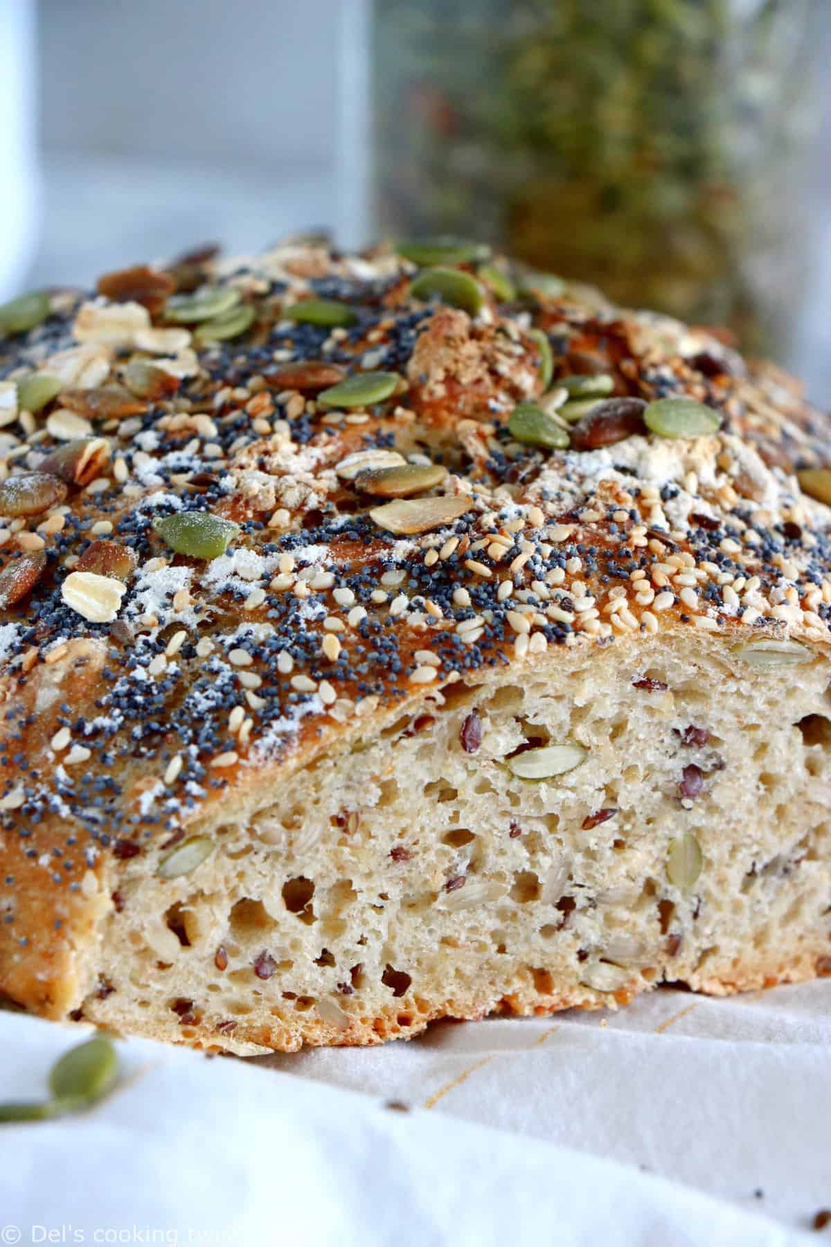 Multiseed No-Knead Bread