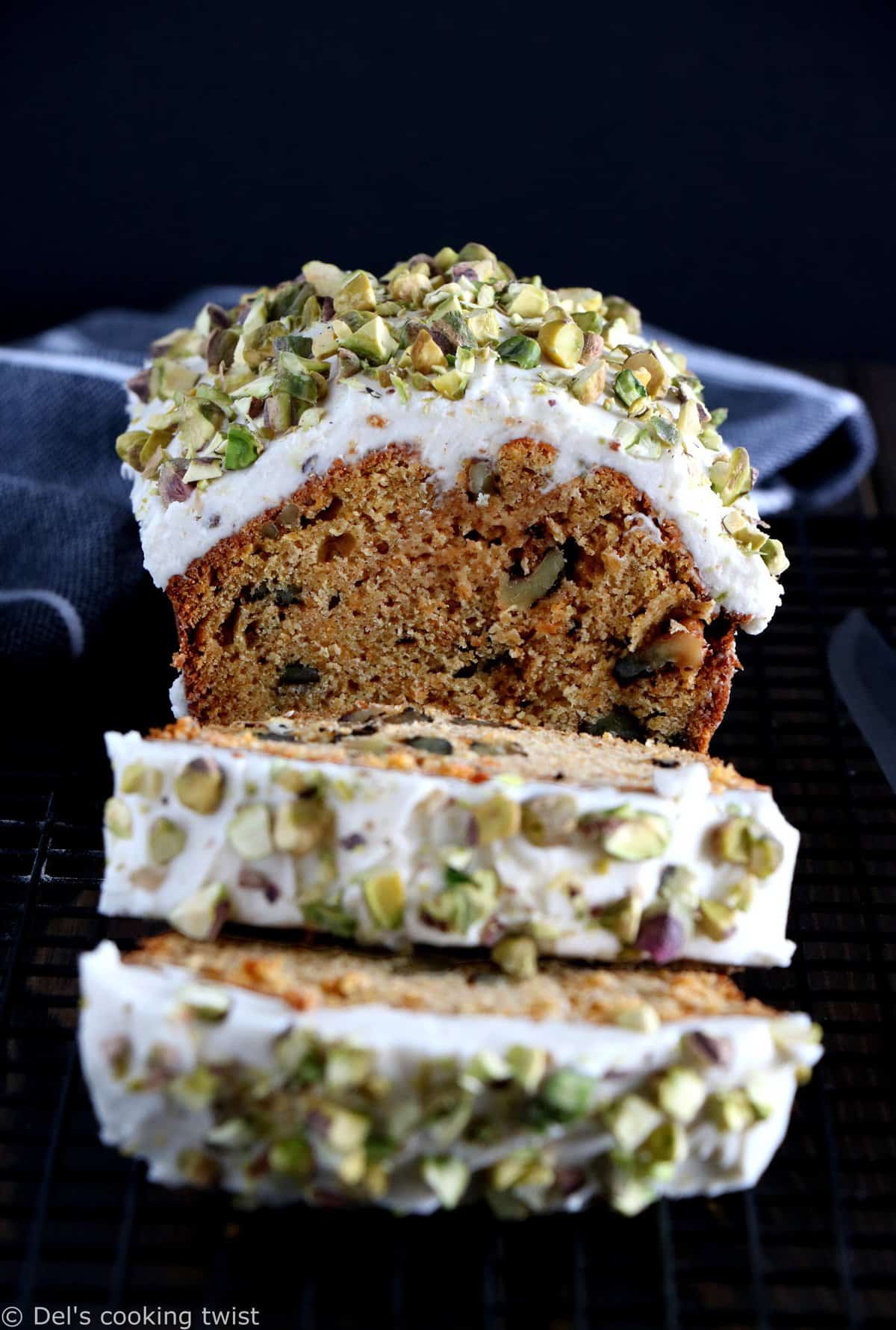 Zucchini carrot cake au beurre noisette