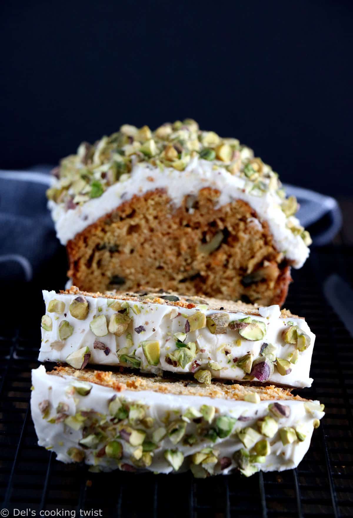 Zucchini carrot cake au beurre noisette