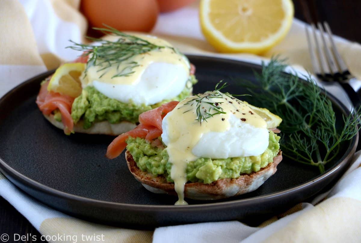 Fancy Salmon Avocado Eggs Benedict