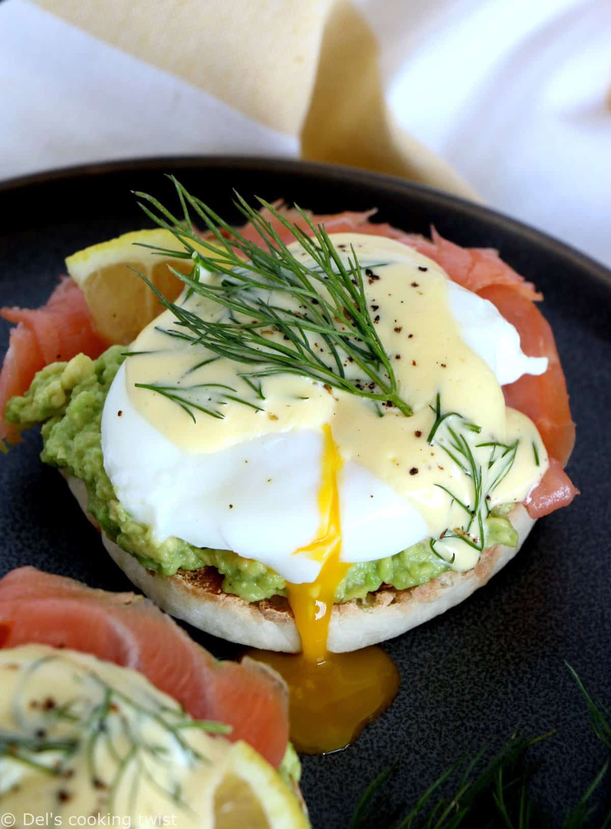 Fancy Salmon Avocado Eggs Benedict