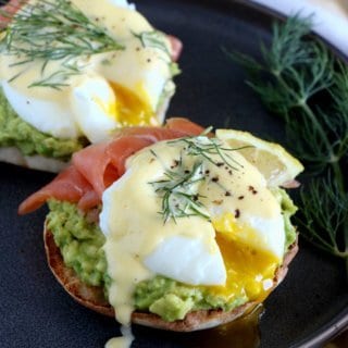 Fancy Salmon Avocado Eggs Benedict