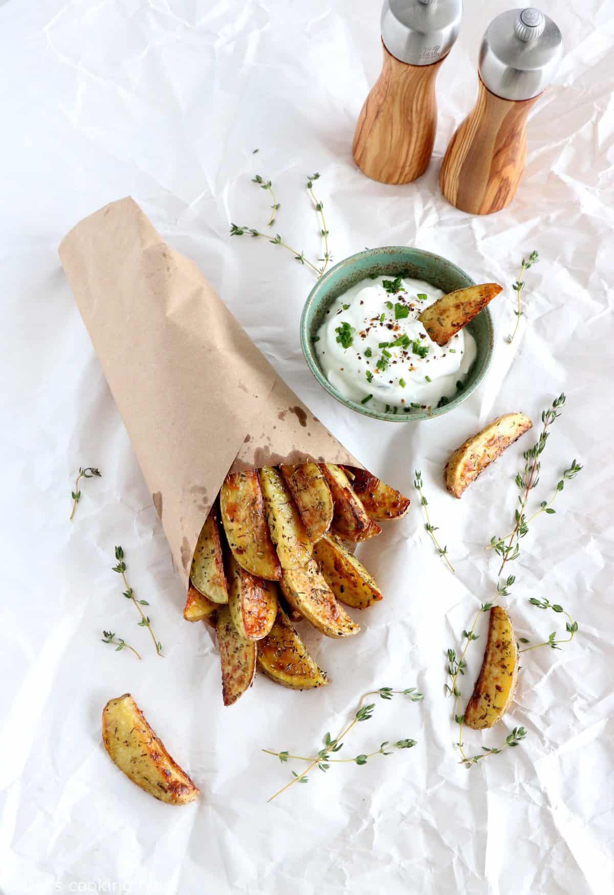 Garlic Herb Potato Wedges Dels Cooking Twist